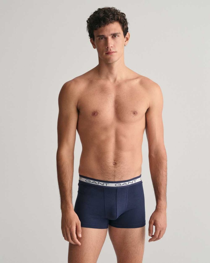 Gant 3-Pack Basic Men's Trunks Marine | KBFCT-5469