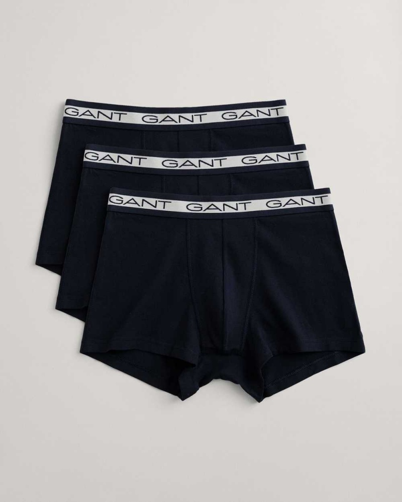 Gant 3-Pack Basic Men\'s Trunks Marine | KBFCT-5469