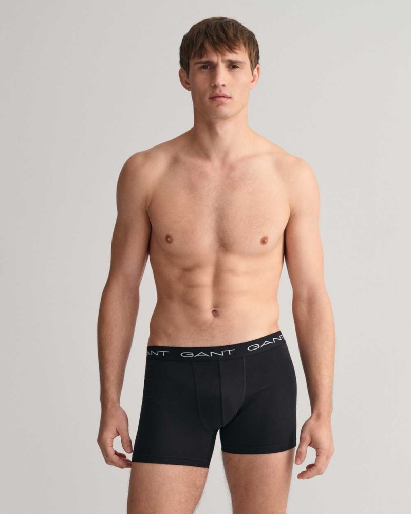 Gant 3-Pack Boxer Briefs Men's Trunks Black | GUVJH-0863