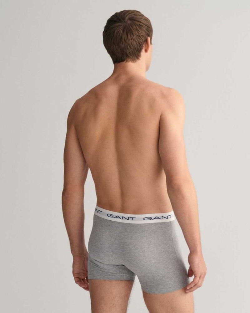 Gant 3-Pack Boxer Briefs Men's Trunks Grey Melange | QATXS-1635