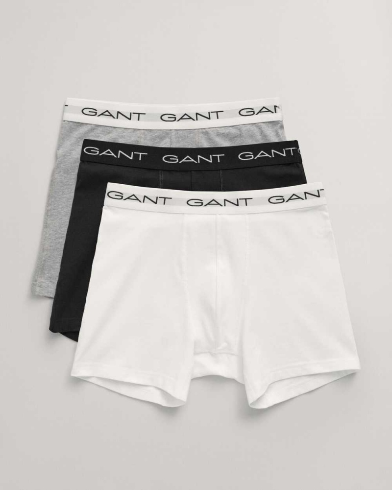 Gant 3-Pack Boxer Briefs Men\'s Trunks Grey Melange | QATXS-1635