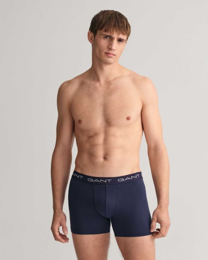 Gant 3-Pack Boxer Briefs Men's Trunks Marine | BIMFW-2841