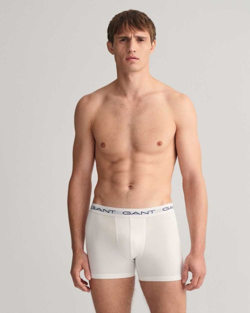 Gant 3-Pack Boxer Briefs Men's Trunks White | AOVWC-5317