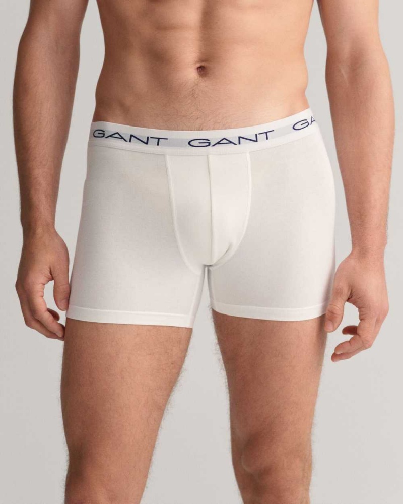 Gant 3-Pack Boxer Briefs Men's Trunks White | AOVWC-5317