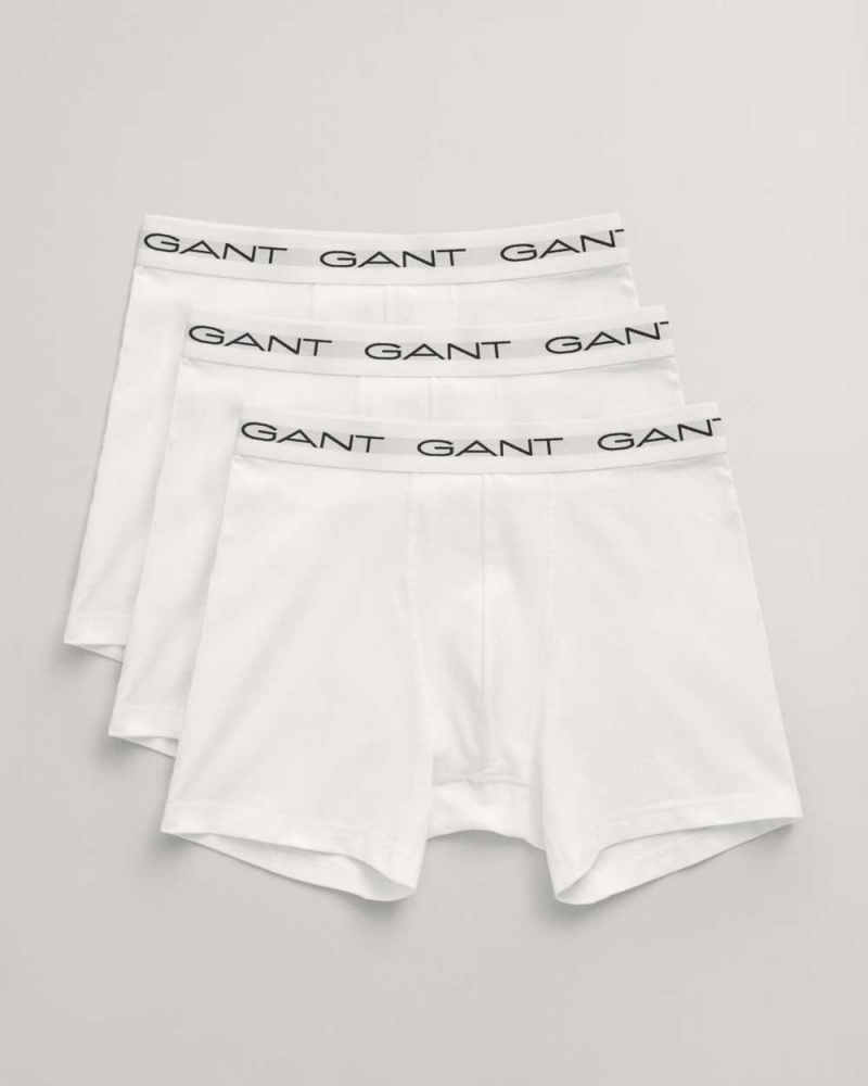 Gant 3-Pack Boxer Briefs Men\'s Trunks White | AOVWC-5317