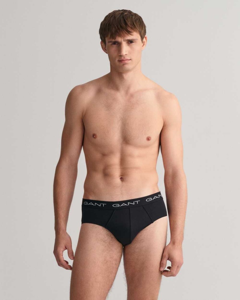 Gant 3-Pack Briefs Men's Trunks Black | SIEWC-1783