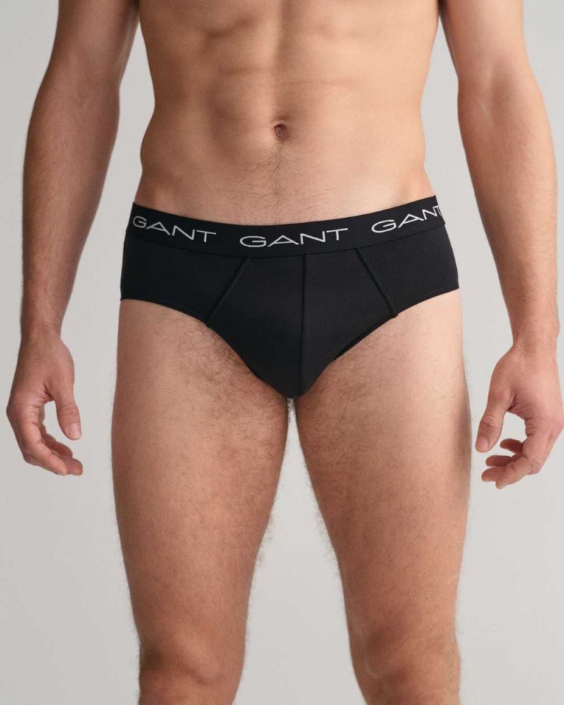 Gant 3-Pack Briefs Men's Trunks Black | SIEWC-1783