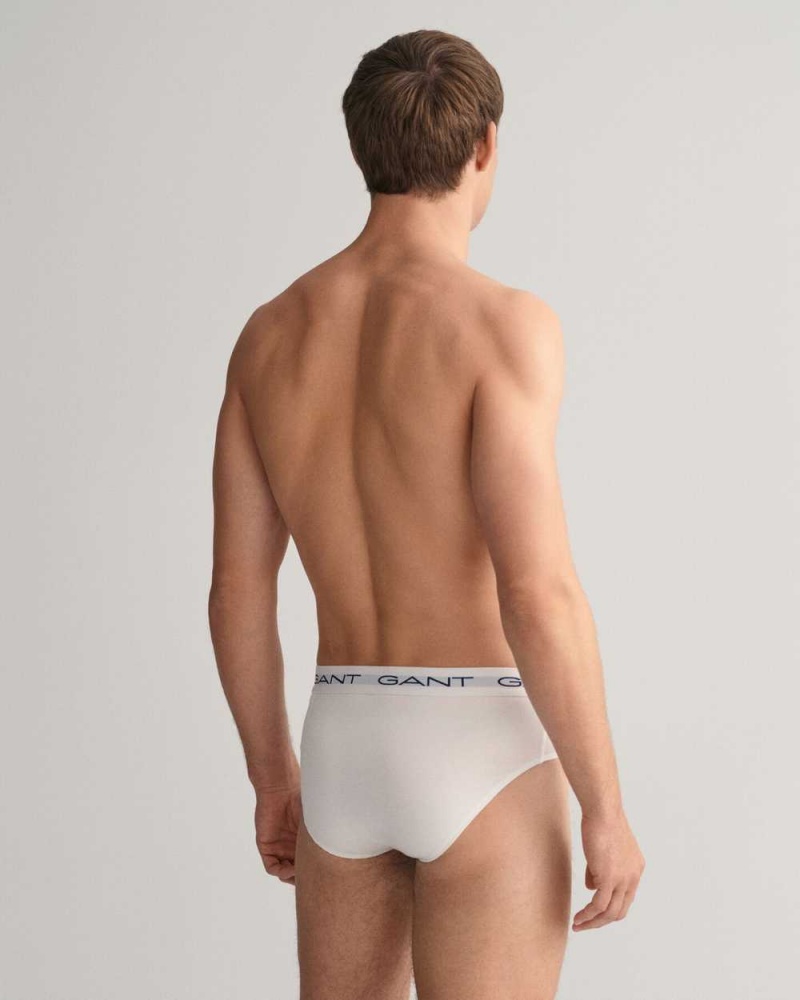 Gant 3-Pack Briefs Men's Trunks White | PDNCZ-5691