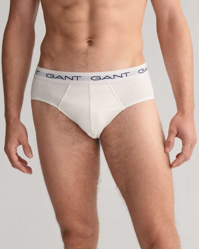 Gant 3-Pack Briefs Men's Trunks White | PDNCZ-5691