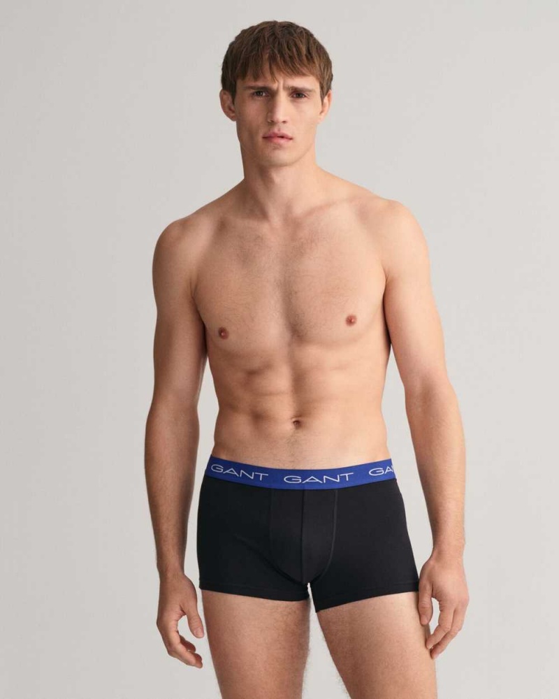 Gant 3-Pack Men's Trunks Black | KXUVZ-2159