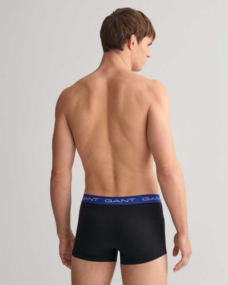 Gant 3-Pack Men's Trunks Black | KXUVZ-2159