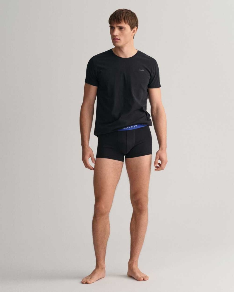 Gant 3-Pack Men's Trunks Black | KXUVZ-2159