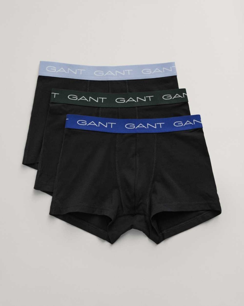 Gant 3-Pack Men\'s Trunks Black | KXUVZ-2159