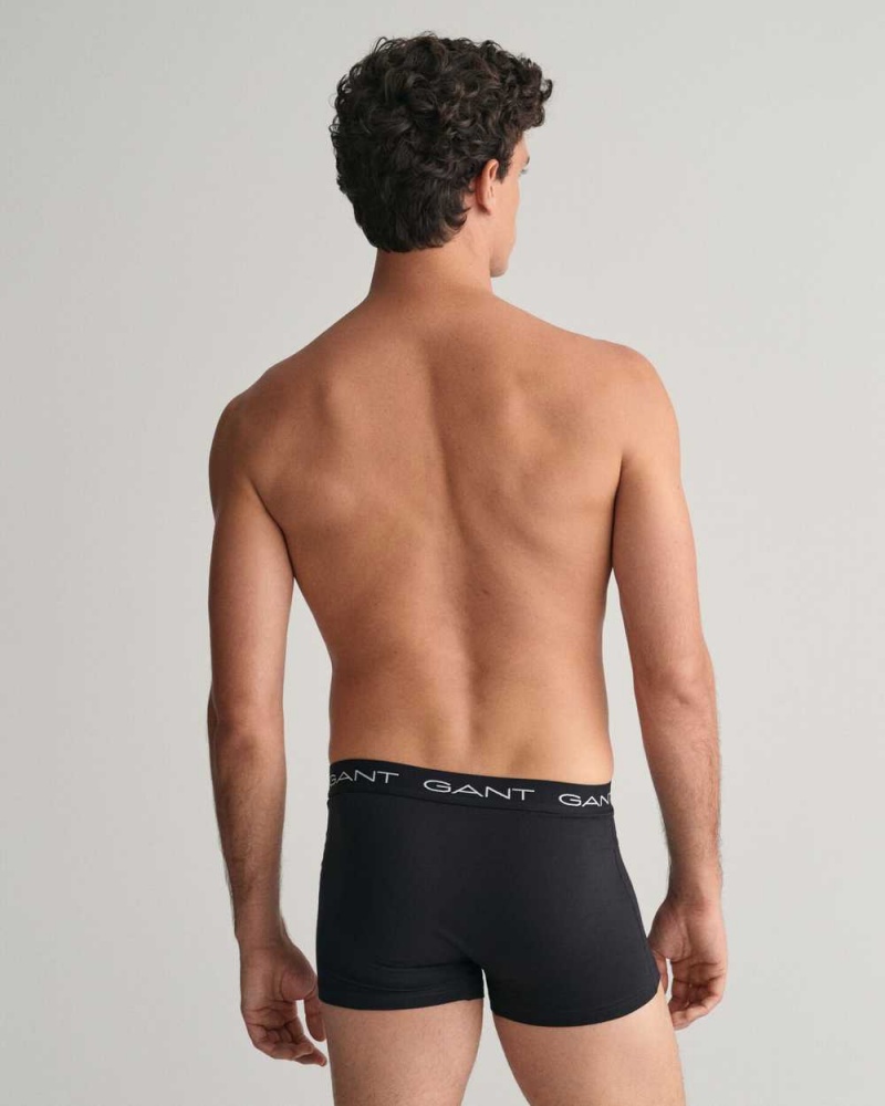 Gant 3-Pack Men's Trunks Black | OMJUP-2356