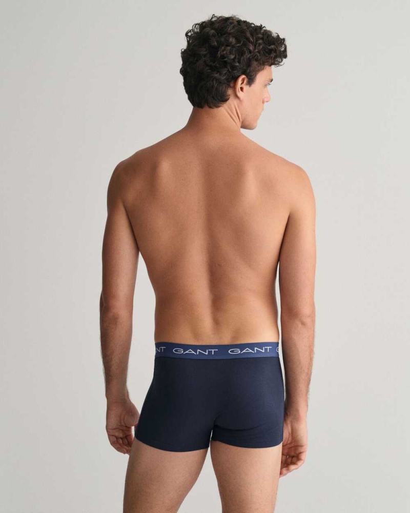 Gant 3-Pack Men's Trunks Evening Blue | DTXSW-7286