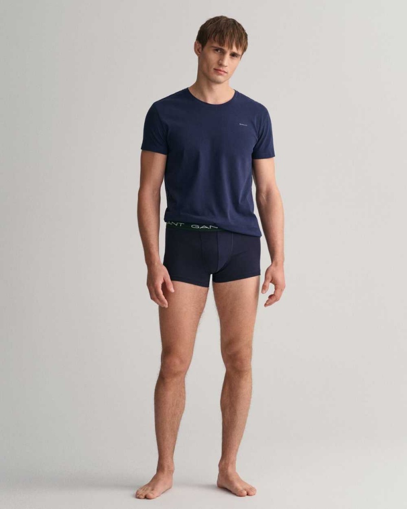 Gant 3-Pack Men's Trunks Evening Blue | OMXEP-5072