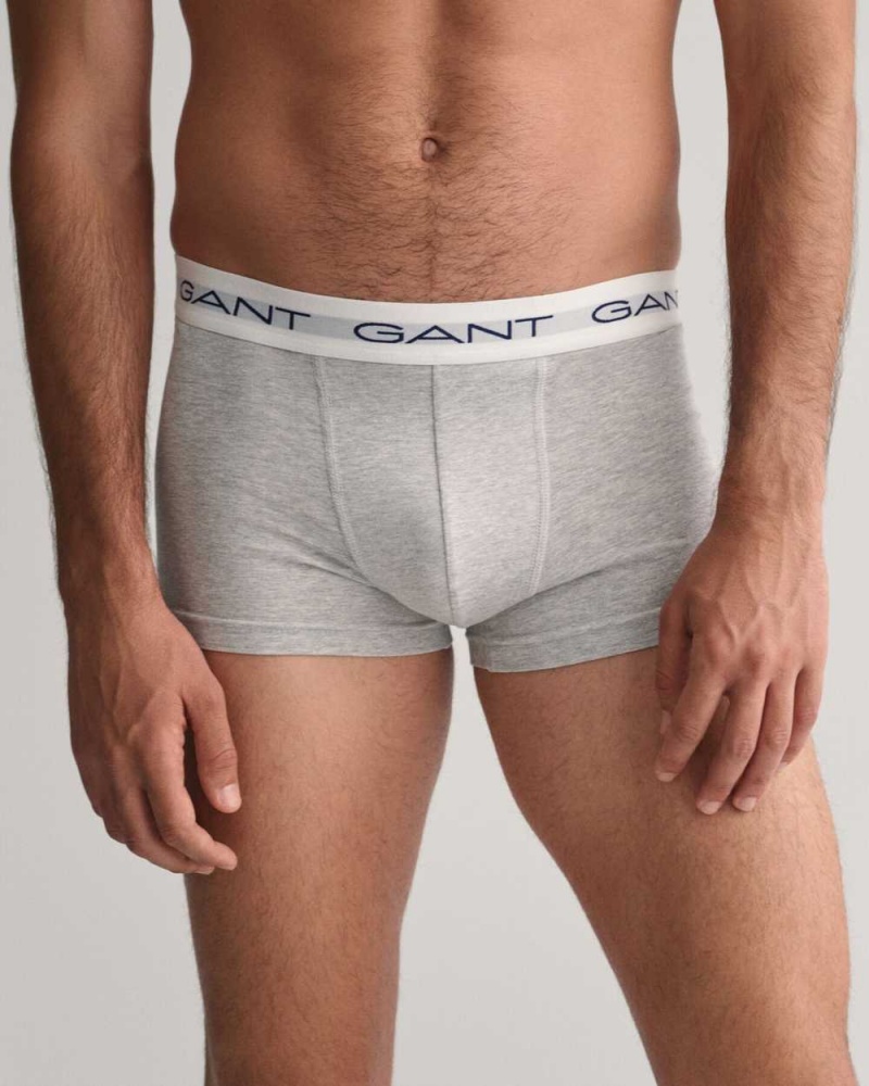 Gant 3-Pack Men's Trunks Grey Melange | KDNYW-6173