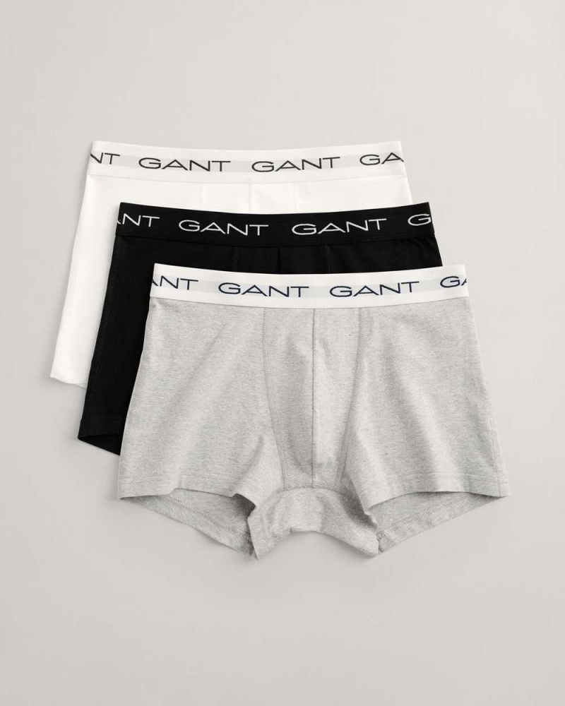 Gant 3-Pack Men\'s Trunks Grey Melange | KDNYW-6173