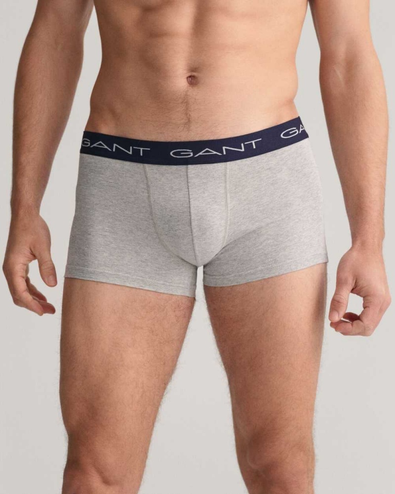 Gant 3-Pack Men's Trunks Light Grey Melange | UQILN-0925