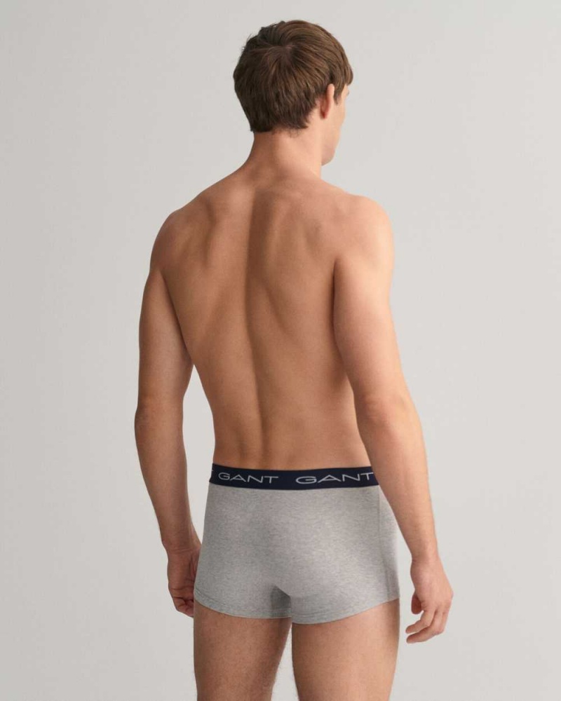 Gant 3-Pack Men's Trunks Light Grey Melange | UQILN-0925