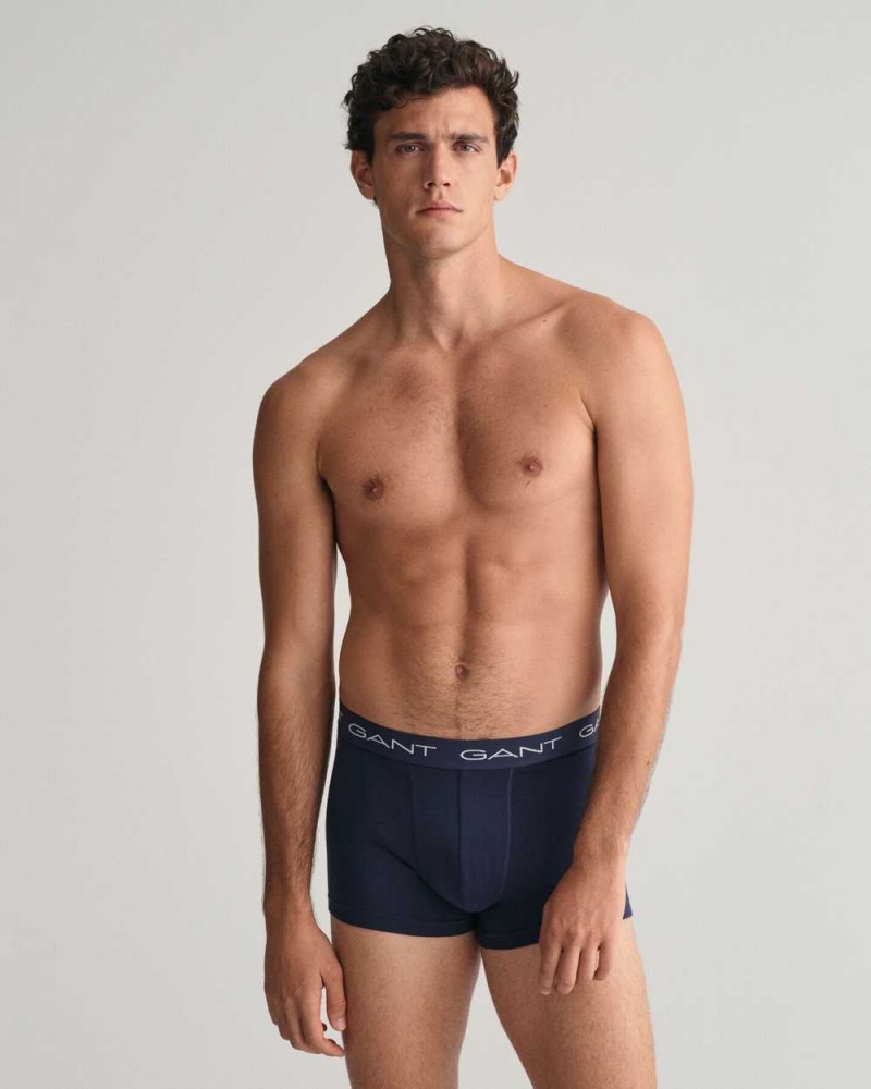 Gant 3-Pack Men's Trunks Marine | MIQYG-9265