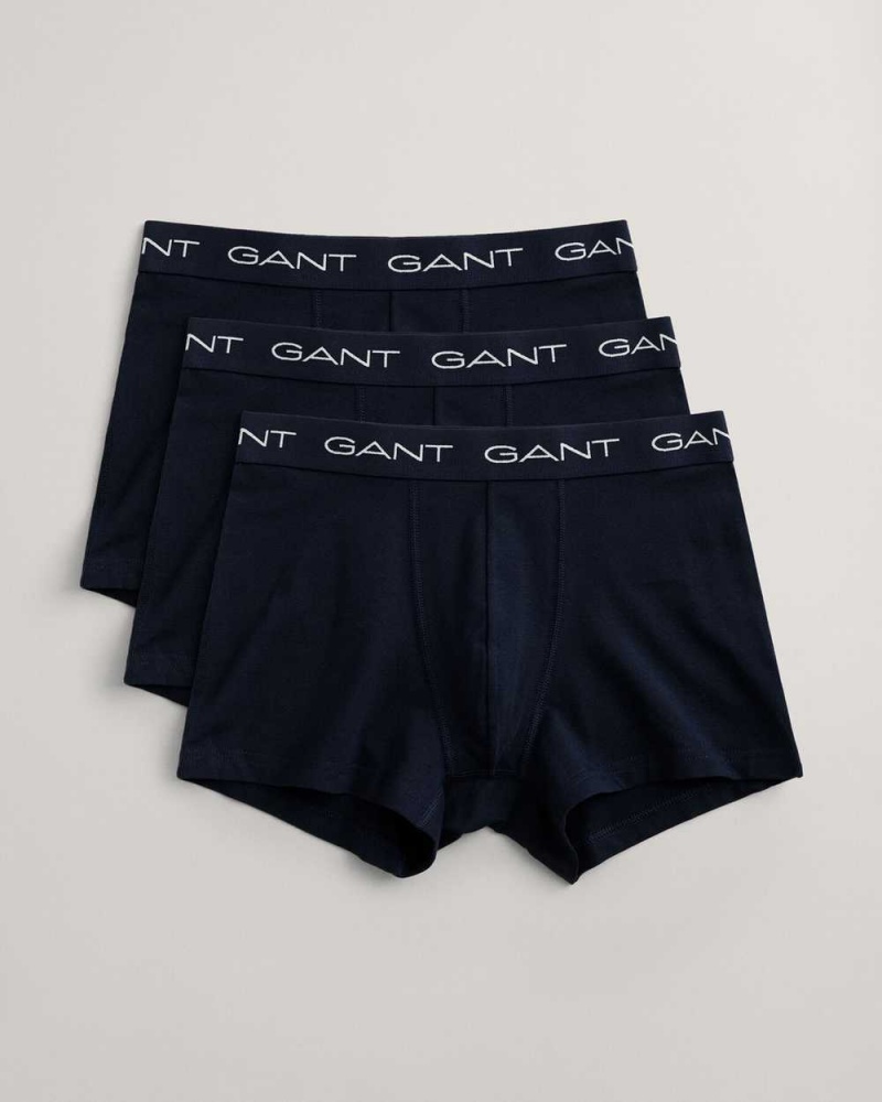 Gant 3-Pack Men\'s Trunks Marine | MIQYG-9265