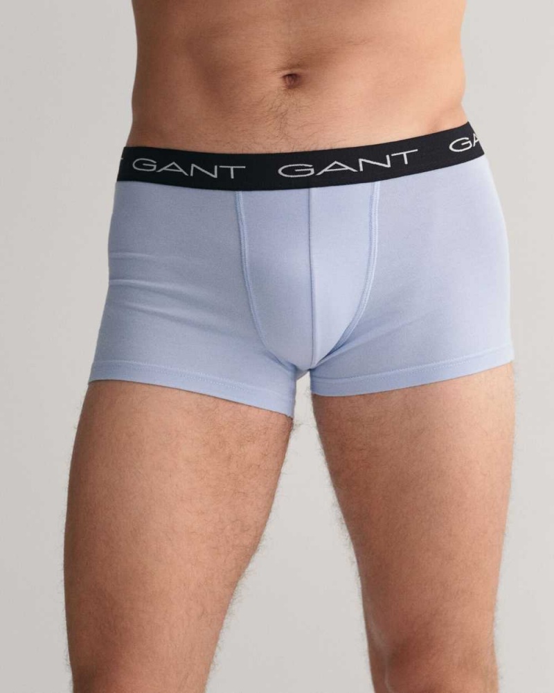 Gant 3-Pack Men's Trunks Muted Blue | QOUBL-9120