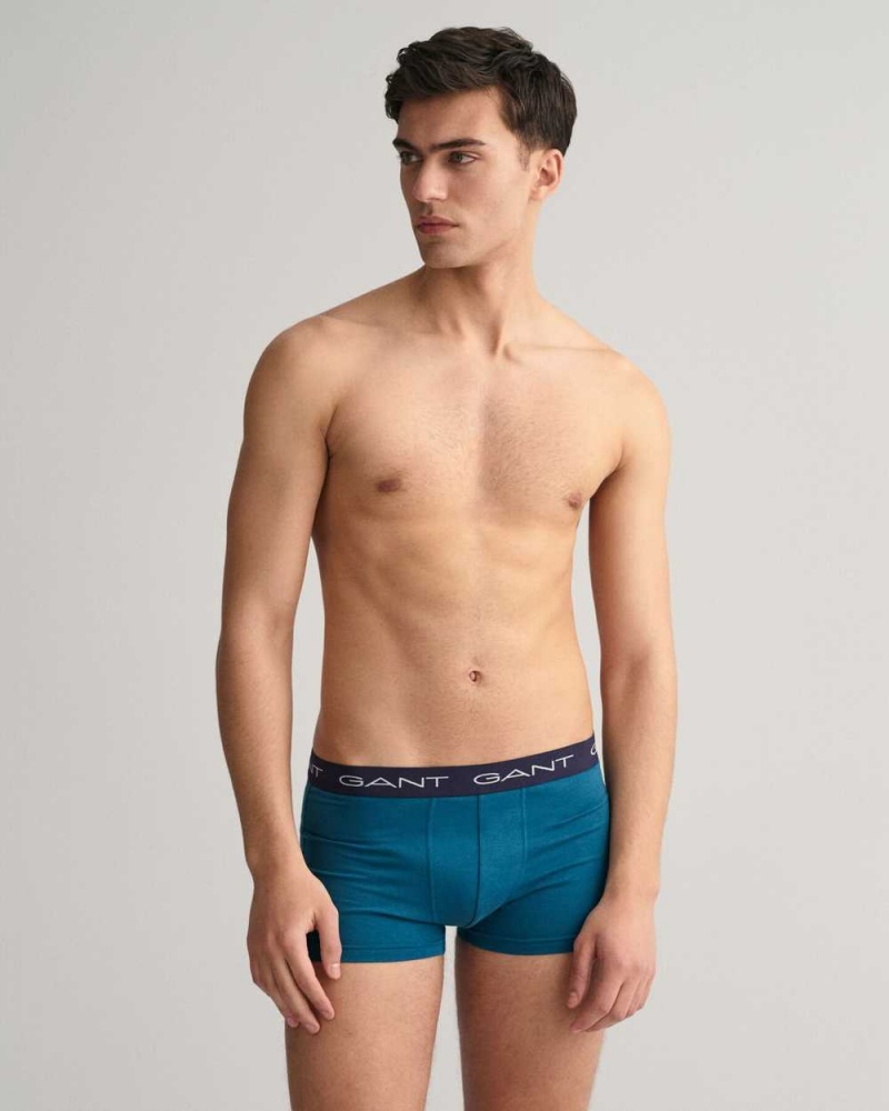 Gant 3-Pack Men's Trunks Petrol Blue | UAFGD-7359