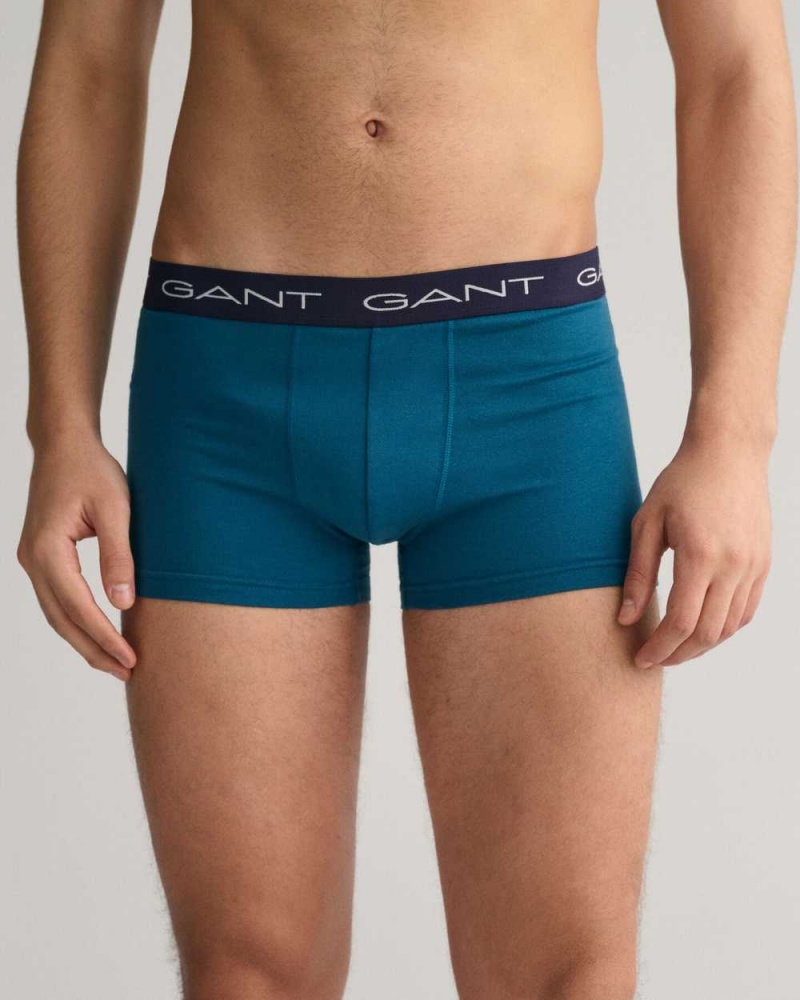 Gant 3-Pack Men's Trunks Petrol Blue | UAFGD-7359