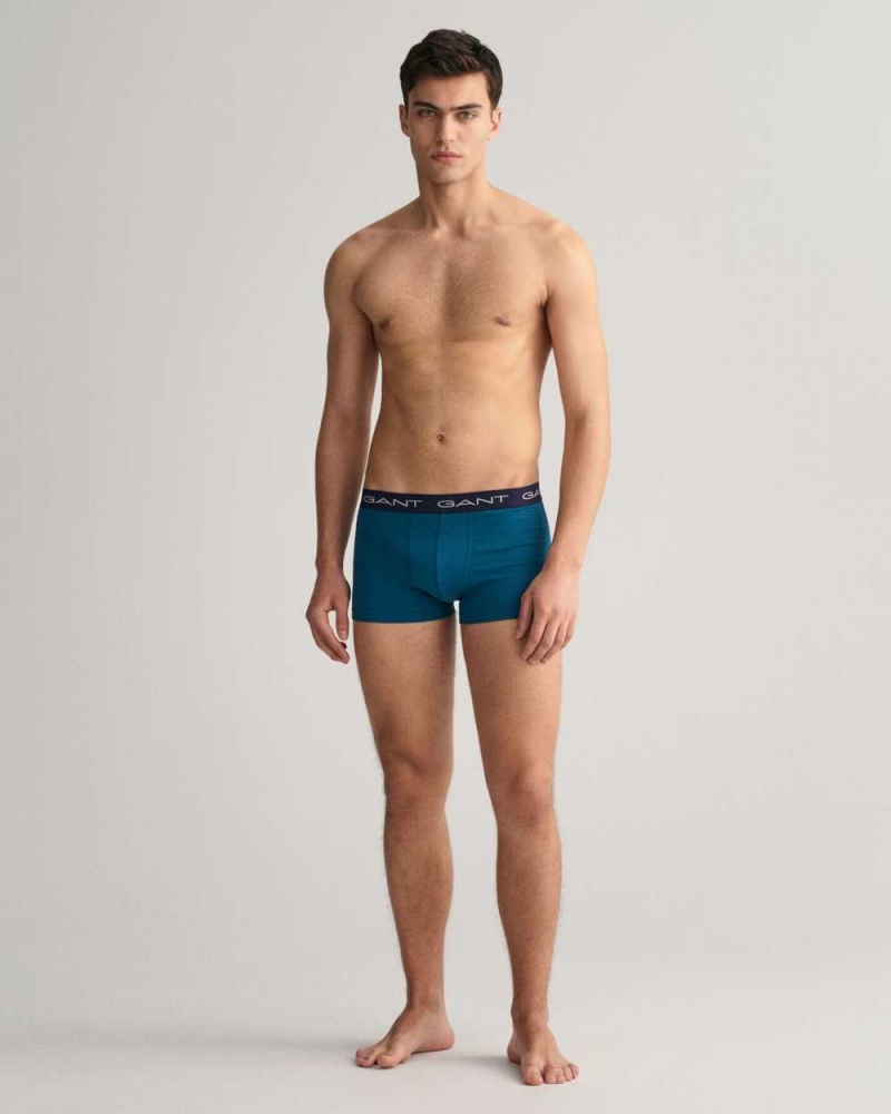 Gant 3-Pack Men's Trunks Petrol Blue | UAFGD-7359