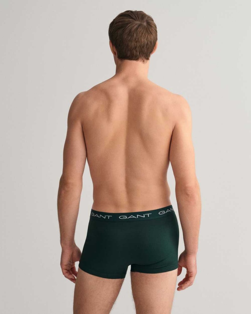 Gant 3-Pack Men's Trunks Tartan Green | OAGRN-5768