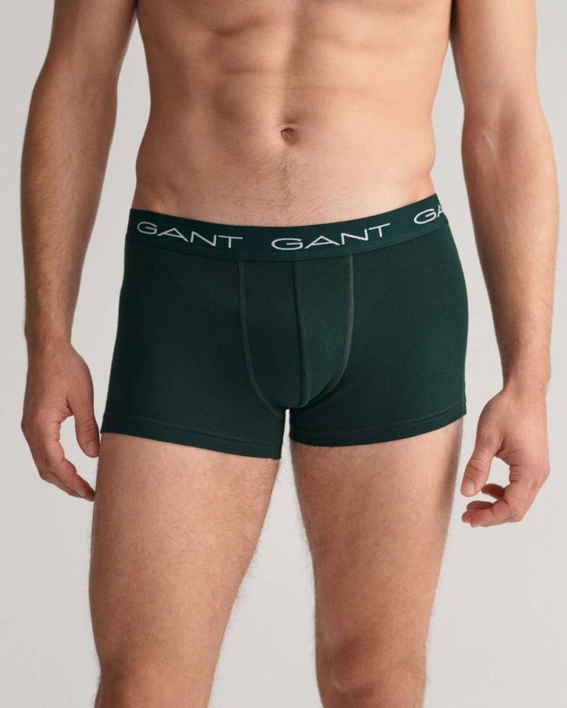 Gant 3-Pack Men's Trunks Tartan Green | OAGRN-5768