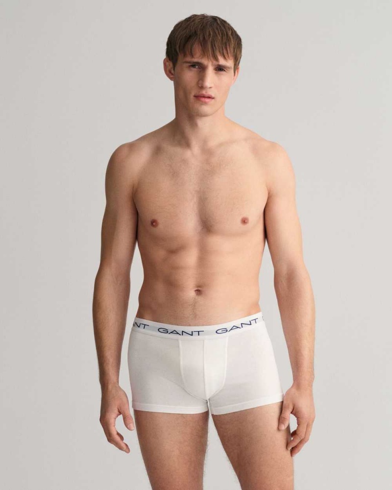 Gant 3-Pack Men's Trunks White | FCWKD-9743