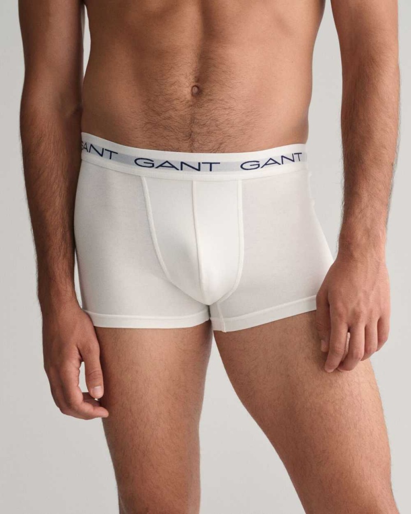 Gant 3-Pack Men's Trunks White | XTBND-4231