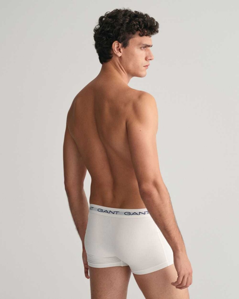 Gant 3-Pack Men's Trunks White | XTBND-4231