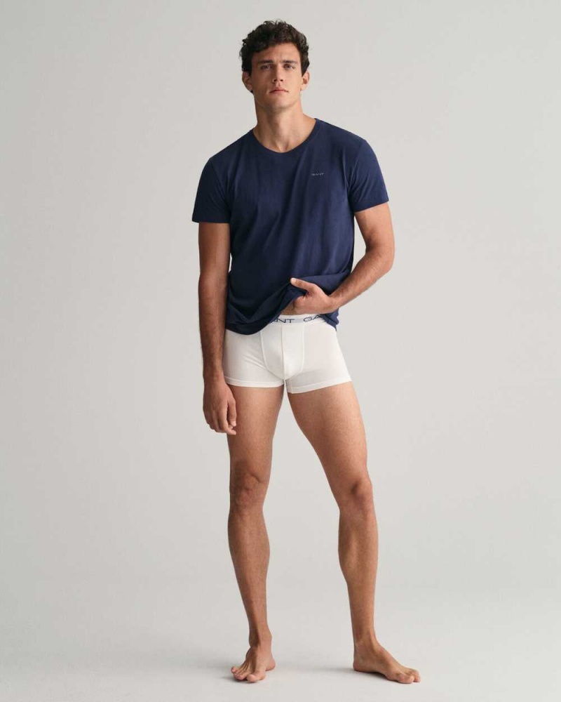 Gant 3-Pack Men's Trunks White | XTBND-4231