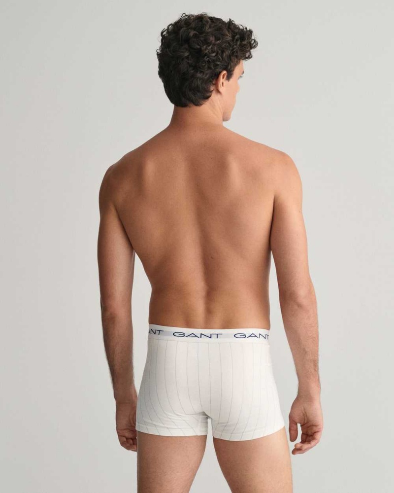 Gant 3-Pack Pinstripe Men's Trunks Blue | SMEYX-3715