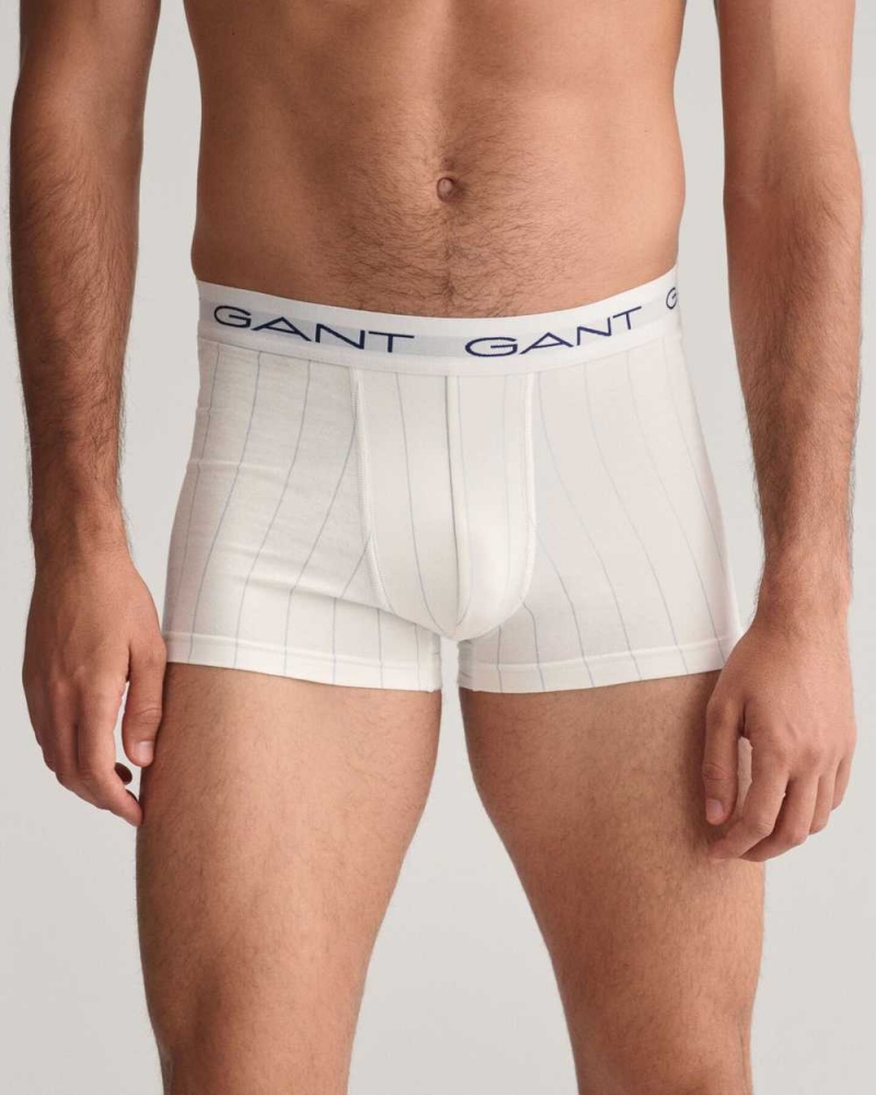 Gant 3-Pack Pinstripe Men's Trunks Blue | SMEYX-3715