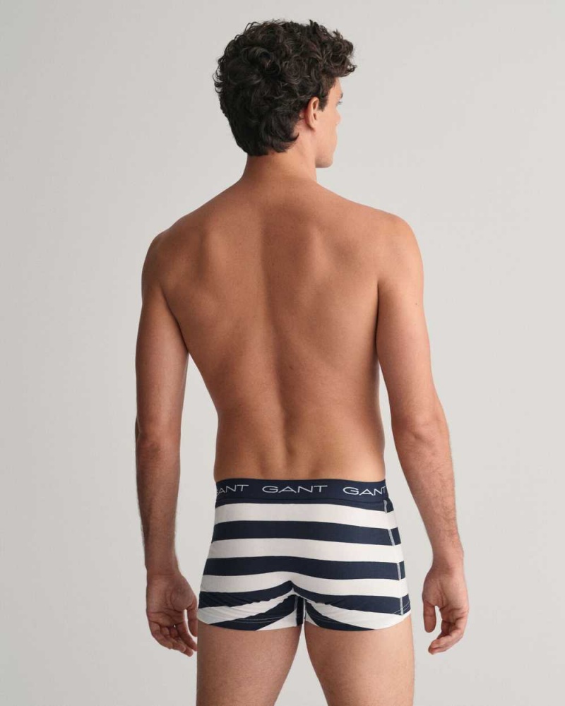 Gant 3-Pack Striped Gift Box Men's Trunks Evening Blue | XCIJP-9821