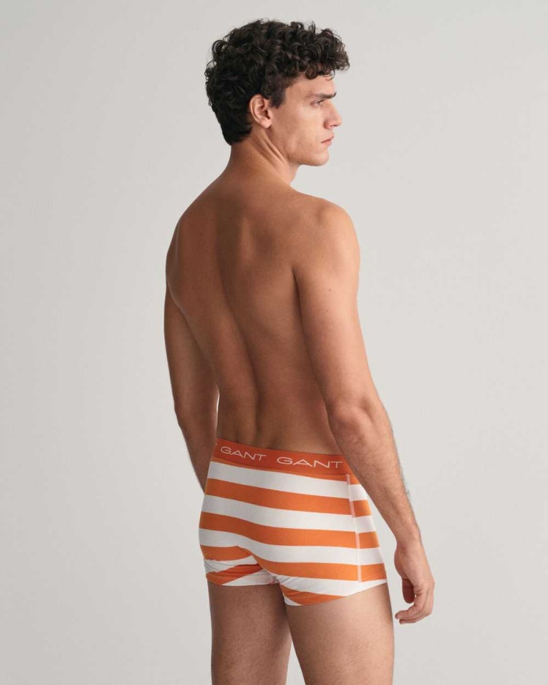 Gant 3-Pack Striped Gift Box Men's Trunks Pumpkin Orange | MEFAL-2508