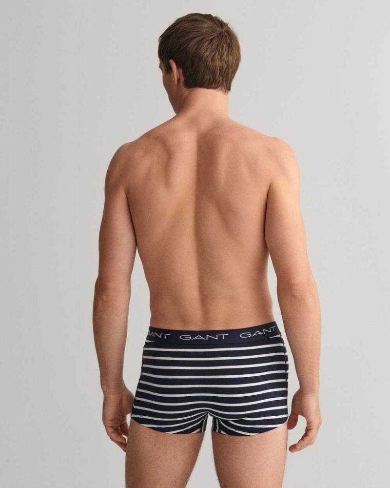 Gant 3-Pack Striped Men's Trunks Beige White | NBXIH-1245