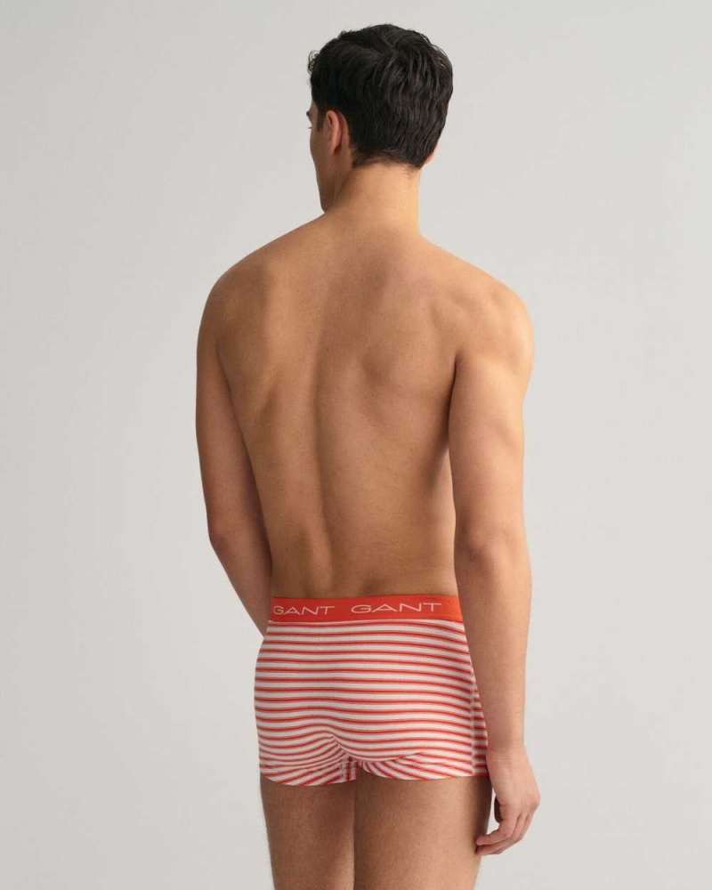 Gant 3-Pack Striped Men's Trunks Grapefruit Orange | BORNX-1538