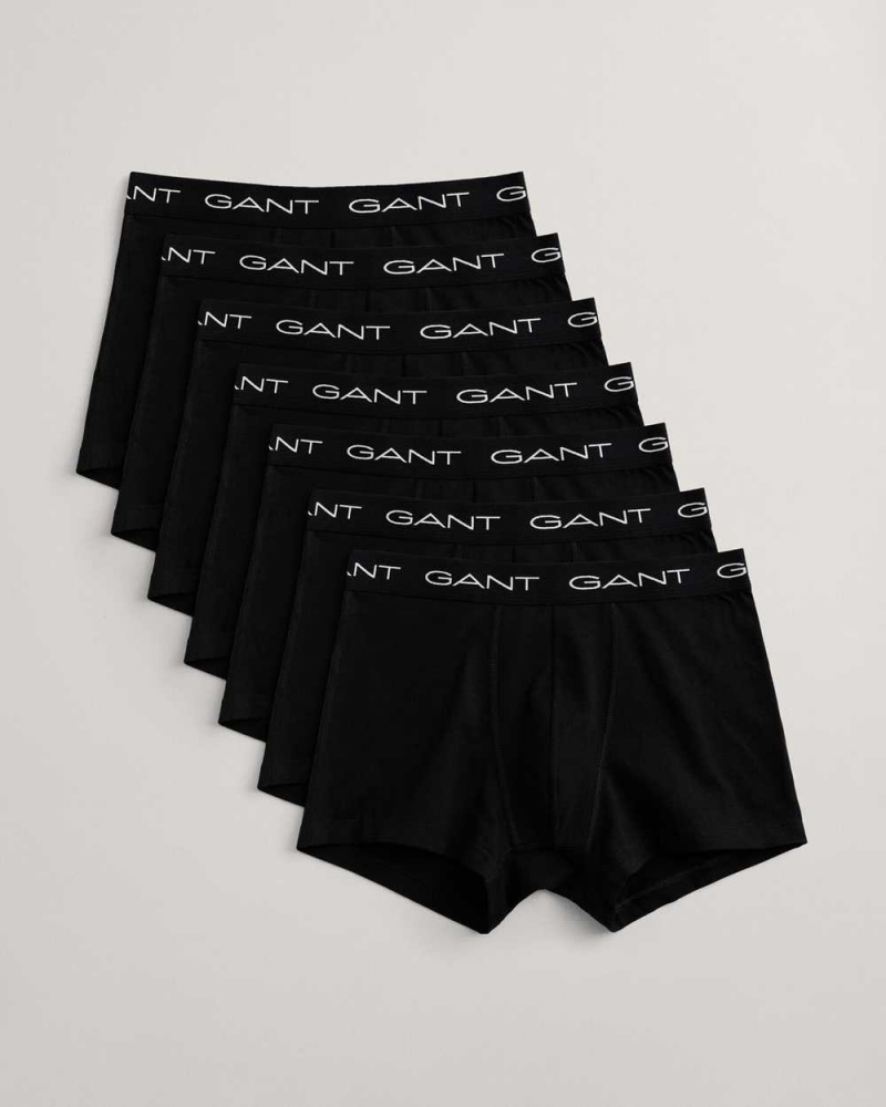 Gant 7-Pack Men\'s Trunks Black | GAXSF-6524