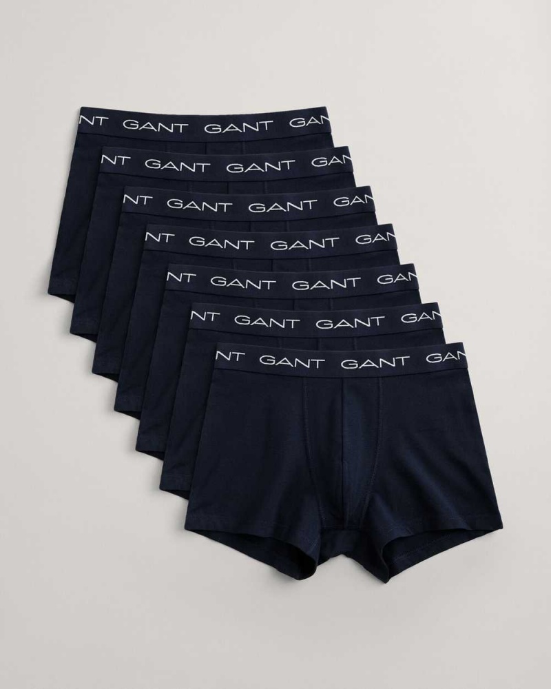 Gant 7-Pack Men\'s Trunks Marine | DFOWK-9653