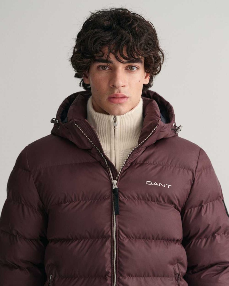 Gant Active Cloud Men's Jackets Dark Red Brown | UQNIA-0512