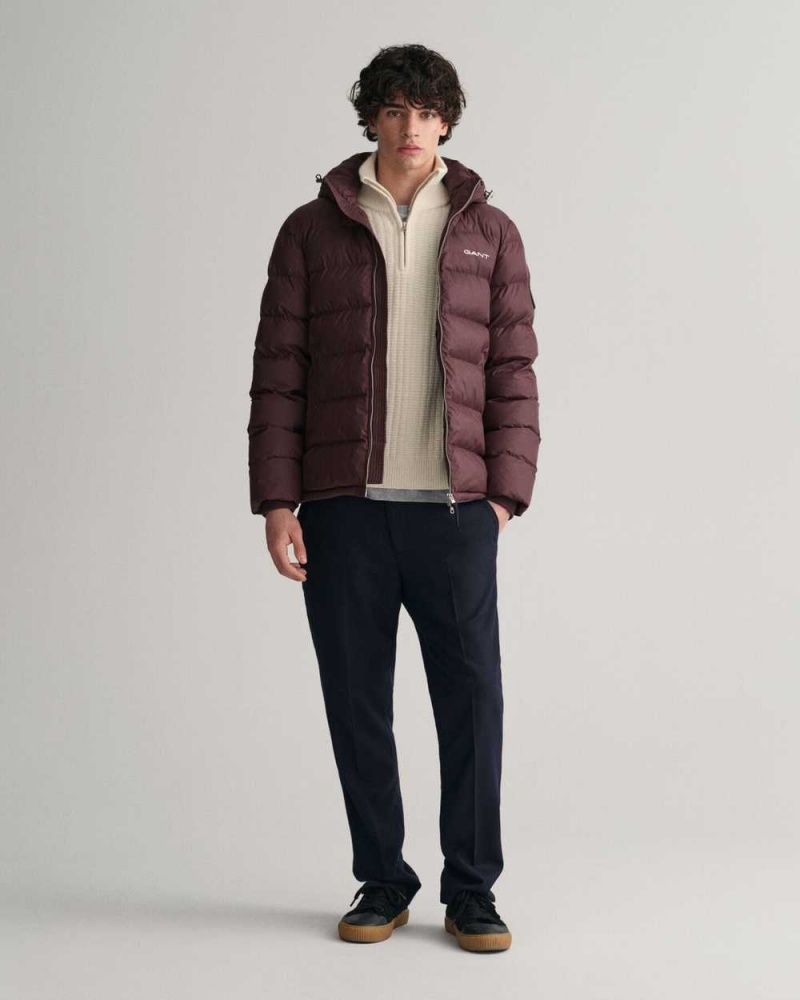 Gant Active Cloud Men's Jackets Dark Red Brown | UQNIA-0512