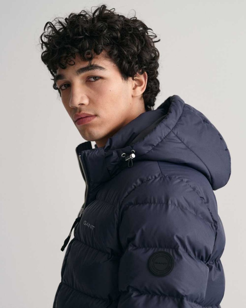 Gant Active Cloud Men's Jackets Evening Blue | XFMZA-7491