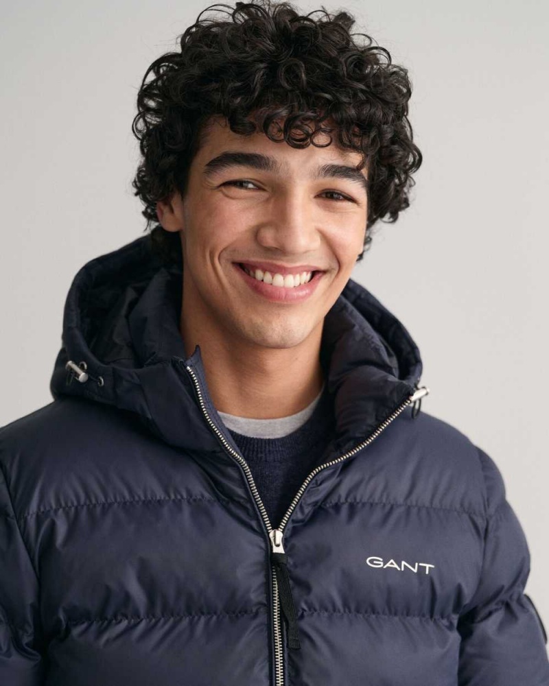 Gant Active Cloud Men's Jackets Evening Blue | XFMZA-7491