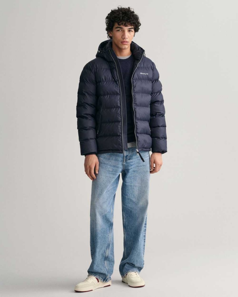 Gant Active Cloud Men's Jackets Evening Blue | XFMZA-7491