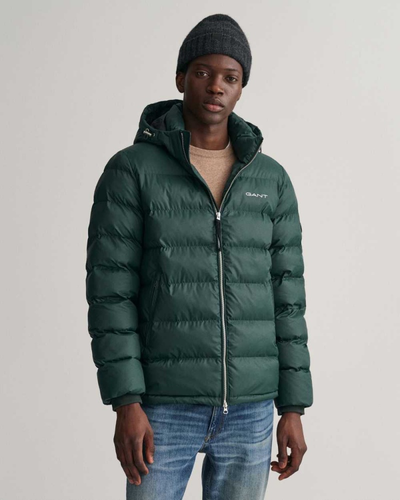 Gant Active Cloud Men's Jackets Tartan Green | CHLSA-8973